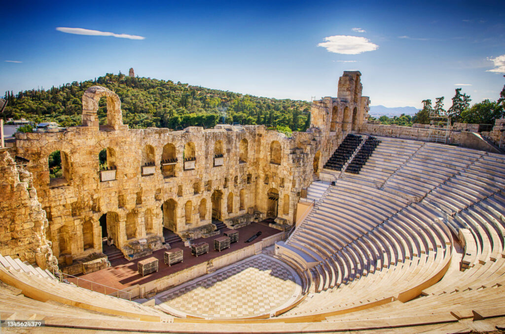 Amphitheater of Acropolis in Athens, Greece